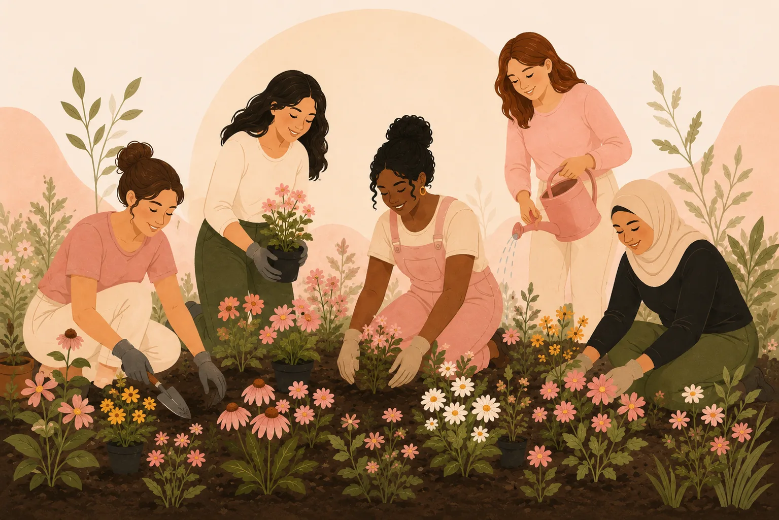 a group of girls